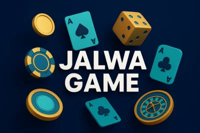 Colorful gaming elements with 'Jalwa Game'